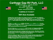 Tablet Screenshot of carthagegaprvpark.com